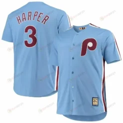Bryce Harper Philadelphia Phillies Big And Tall Alternate Cool Base Player Jersey - Light Blue