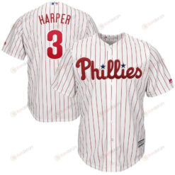 Bryce Harper Philadelphia Phillies Home Official Cool Base Player Jersey - White Scarlet