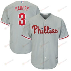 Bryce Harper Philadelphia Phillies Official Cool Base Player Jersey - Gray