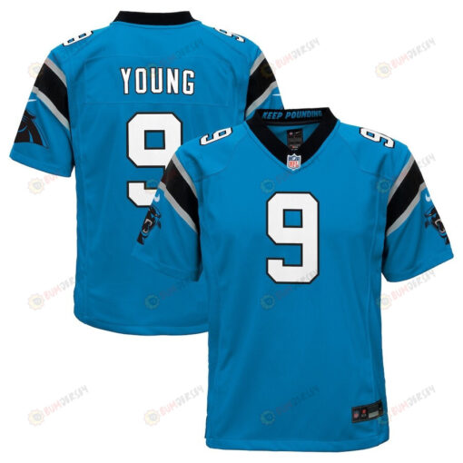 Bryce Young 9 Carolina Panthers Youth 2023 Draft First Round Pick Alternate Game Jersey - Blue