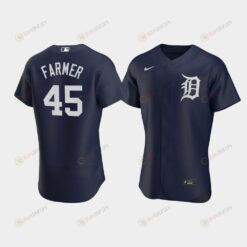 Buck Farmer 45 Detroit Tigers Team Logo Navy Alternate Jersey Jersey