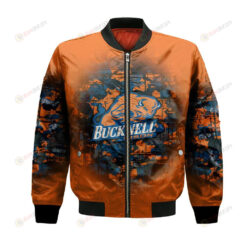 Bucknell Bison Bomber Jacket 3D Printed Camouflage Vintage