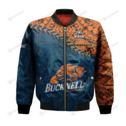 Bucknell Bison Bomber Jacket 3D Printed Grunge Polynesian Tattoo