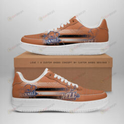 Bucknell Bison Logo Pattern Air Force 1 Printed In Orange