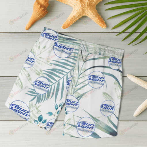 Bud Light Platinum Hawaiian Shorts Summer Shorts Men Shorts - Print Shorts