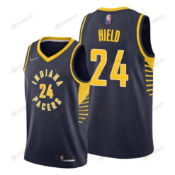 Buddy Hield 24 Indiana Pacers 2022 Icon Edition Blue Jersey Diamond Badge - Men Jersey