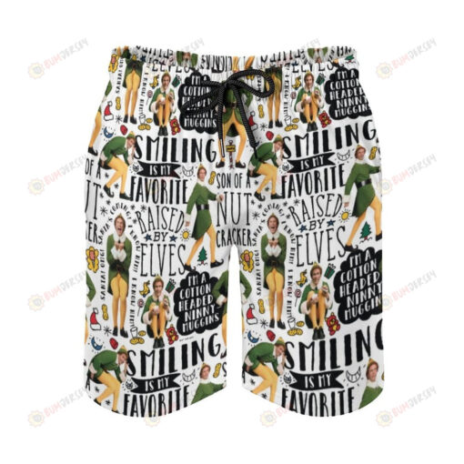 Buddy The Elf Quote Pattern Hawaiian Shorts Summer Shorts Men Shorts - Print Shorts