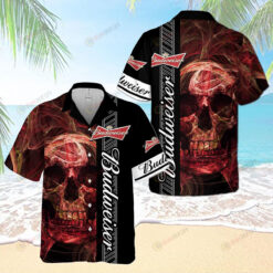 Budweiser Dark Design 3D Printed Hawaiian Shirt