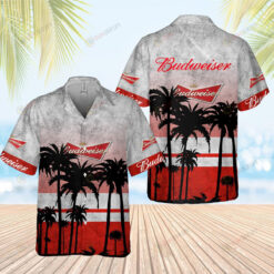 Budweiser Palm Tree 3D Printed Hawaiian Shirt