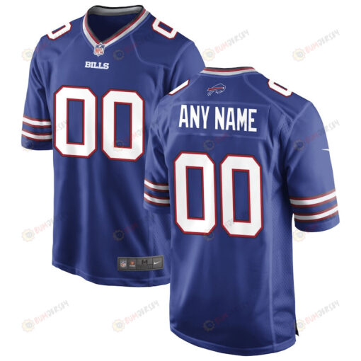 Buffalo Bills 00 Custom Game Jersey - Royal