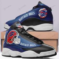 Buffalo Bills Air Jordan 13 Sneakers Shoes In Blue Black