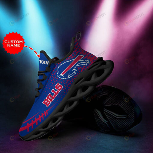 Buffalo Bills Big Logo Custom Name 3D Max Soul Sneaker Shoes