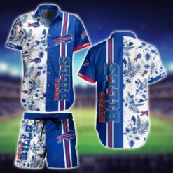 Buffalo Bills Blue Floral Set ??3D Printed Hawaiian Shirt