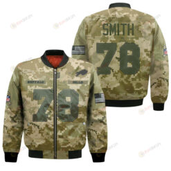 Buffalo Bills Bruce Smith Bomber Jacket - Army