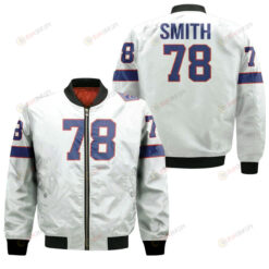 Buffalo Bills Bruce Smith Great Player Bomber Jacket - White