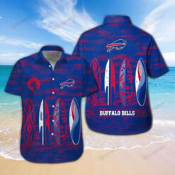 Buffalo Bills Curved Hawaiian Shirt Short Sleeve