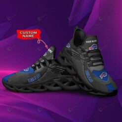 Buffalo Bills Custom Name 3D Max Soul Sneaker Shoes In Black