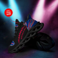 Buffalo Bills Custom Name 3D Max Soul Sneaker Shoes In Black Blue