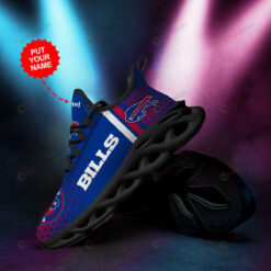 Buffalo Bills Custom Name 3D Max Soul Sneaker Shoes In Blue