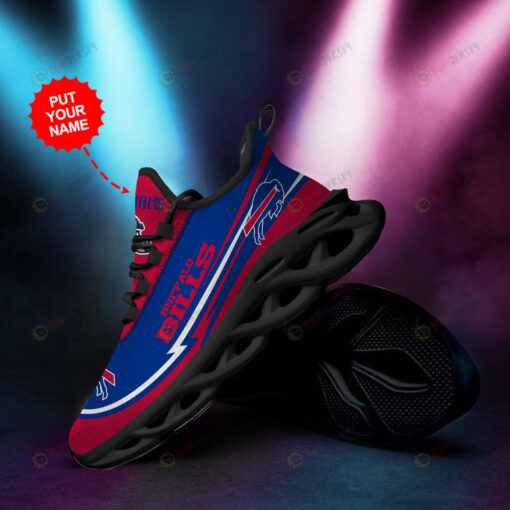 Buffalo Bills Custom Name 3D Max Soul Sneaker Shoes In Red Blue