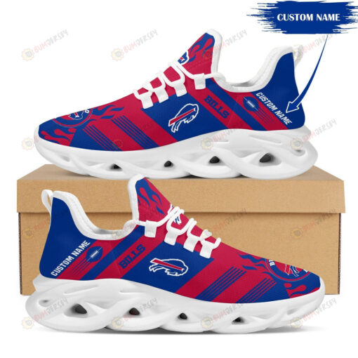 Buffalo Bills Custom Name 3D Max Soul Sneaker Shoes With Stripe Pattern