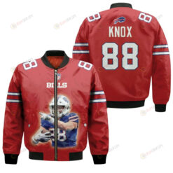Buffalo Bills Dawson Knox Pattern Bomber Jacket - Red