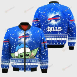 Buffalo Bills Fans Skull Pattern Bomber Jacket - Blue