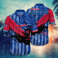 Buffalo Bills Flag American Distressed ??3D Printed Hawaiian Shirt