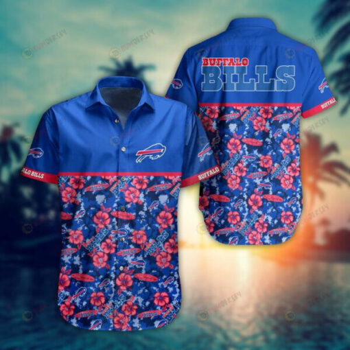 Buffalo Bills Floral And Surf Board Summer ??3D Printed Hawaiian Shirt