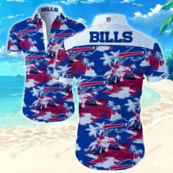 Buffalo Bills Hawaiian Shirt Car And Coconut Tree Pattern In Blue And Red