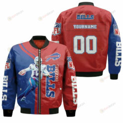 Buffalo Bills Josh Allen 17 Player Customized Pattern Bomber Jacket