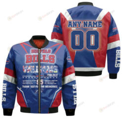 Buffalo Bills Kyle Williams With Custom Name Number Bomber Jacket - Red And Blue