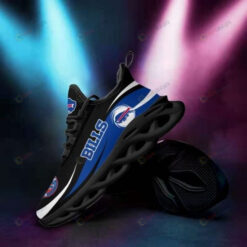 Buffalo Bills Logo 3D Max Soul Sneaker Shoes In Black Blue