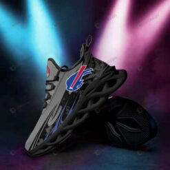 Buffalo Bills Logo 3D Max Soul Sneaker Shoes In Black Gray