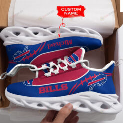 Buffalo Bills Logo Baseball Pattern Custom Name 3D Max Soul Sneaker Shoes