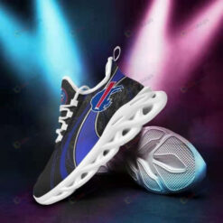 Buffalo Bills Logo Blue Curved Pattern 3D Max Soul Sneaker Shoes