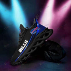 Buffalo Bills Logo Blue Stripe 3D Max Soul Sneaker Shoes In Black