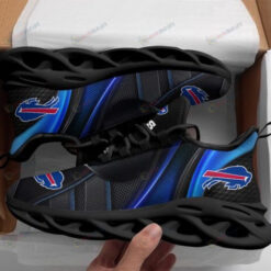 Buffalo Bills Logo Blue Stripe Black 3D Max Soul Sneaker Shoes