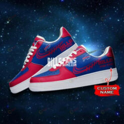 Buffalo Bills Logo Custom Name Air Force 1 Shoes In Red/Blue