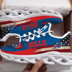 Buffalo Bills Logo Flag Design Pattern 3D Max Soul Sneaker Shoes