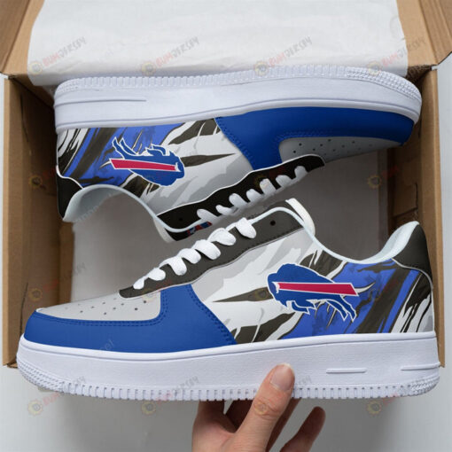 Buffalo Bills Logo Pattern Air Force 1 Printed In Blue Black White