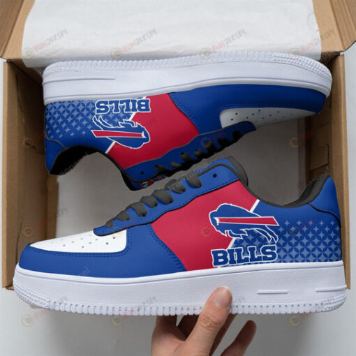 Buffalo Bills Logo Pattern Air Force 1 Printed In Blue Red White