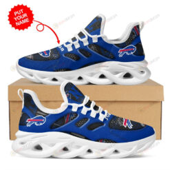 Buffalo Bills Logo Pattern Custom Name 3D Max Soul Sneaker Shoes In Blue