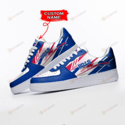 Buffalo Bills Logo Pattern Custom Name Air Force 1 Printed In Blue