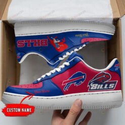 Buffalo Bills Logo Pattern Custom Name Air Force 1 Printed In Red Blue