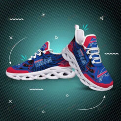 Buffalo Bills Logo Red Blue 3D Max Soul Sneaker Shoes