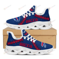 Buffalo Bills Logo Seam Pattern Custom Name 3D Max Soul Sneaker Shoes