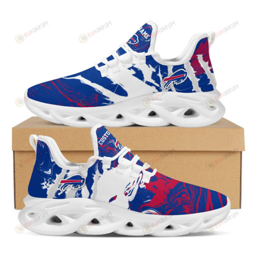 Buffalo Bills Logo Slick Pattern Custom Name 3D Max Soul Sneaker Shoes