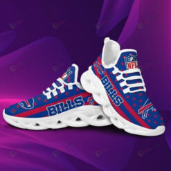 Buffalo Bills Logo Star Pattern 3D Max Soul Sneaker Shoes