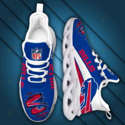 Buffalo Bills Logo Stripe Pattern 3D Max Soul Sneaker Shoes